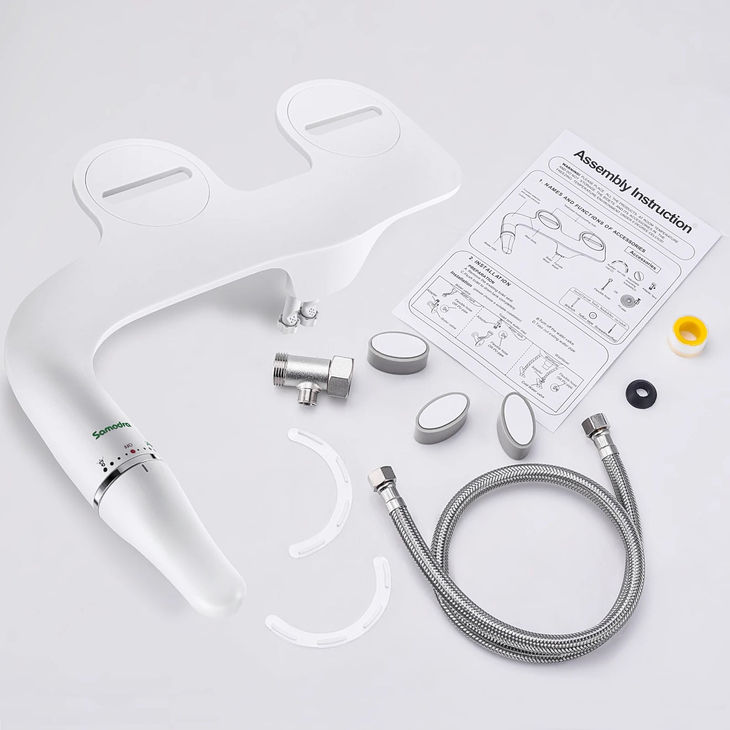 Ultra-Slim Bidet - Dual Nozzle Toilet Seat Attachment