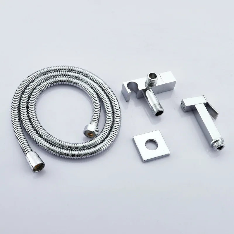 Handheld Bidet Sprayer Set Brass Wall Mounted for Toilet