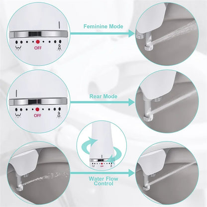 Ultra-Slim Bidet - Dual Nozzle Toilet Seat Attachment