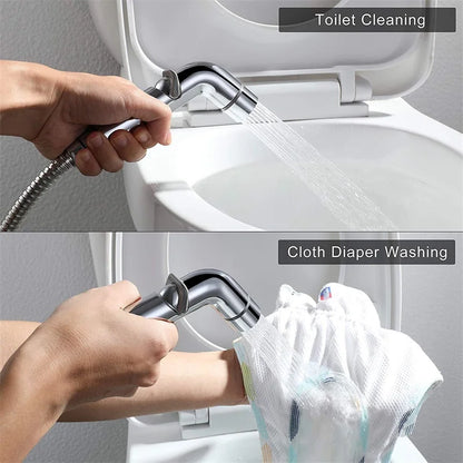 Handheld Bidet Sprayer Set Stainless Steel Dual Mode Toilet