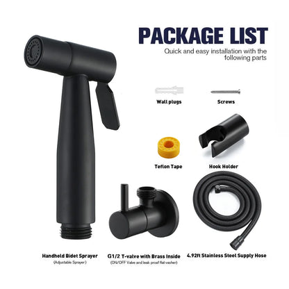 Handheld Bidet Sprayer Stainless Steel Toilet Attachment