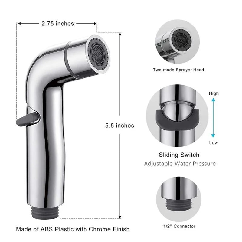 Handheld Bidet Sprayer Set Stainless Steel Dual Mode Toilet