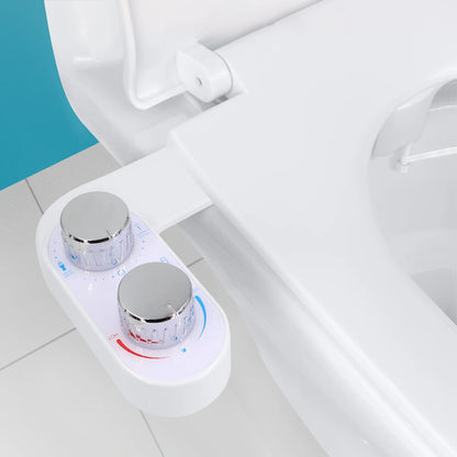 Hot/Cold Bidet Attachment Dual Nozzle Ultra-Thin Brass