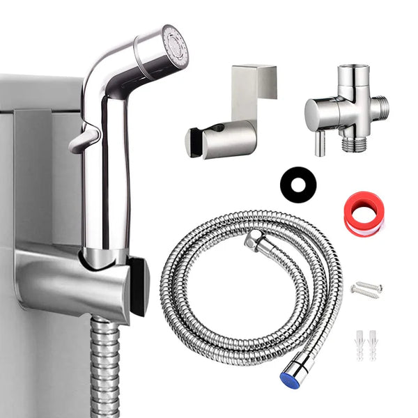 Handheld Bidet Sprayer Set Stainless Steel Dual Mode Toilet