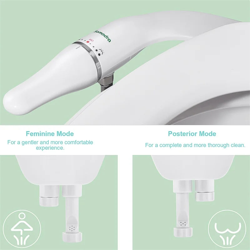 Ultra-Slim Bidet - Dual Nozzle Toilet Seat Attachment
