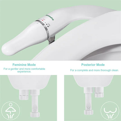 Ultra-Slim Bidet - Dual Nozzle Toilet Seat Attachment