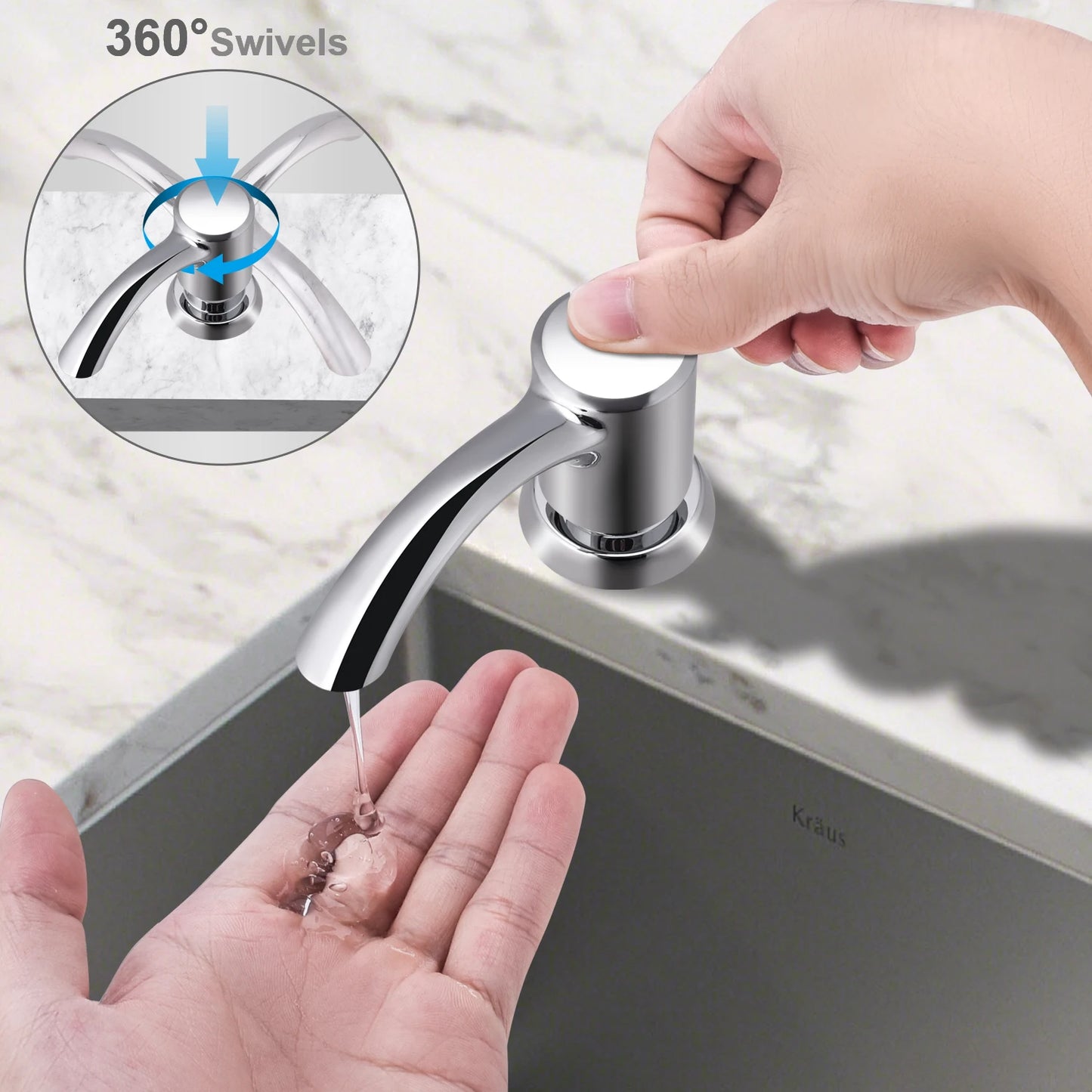 Built-in Soap Dispenser with 100cm Extension Tube - Kitchen