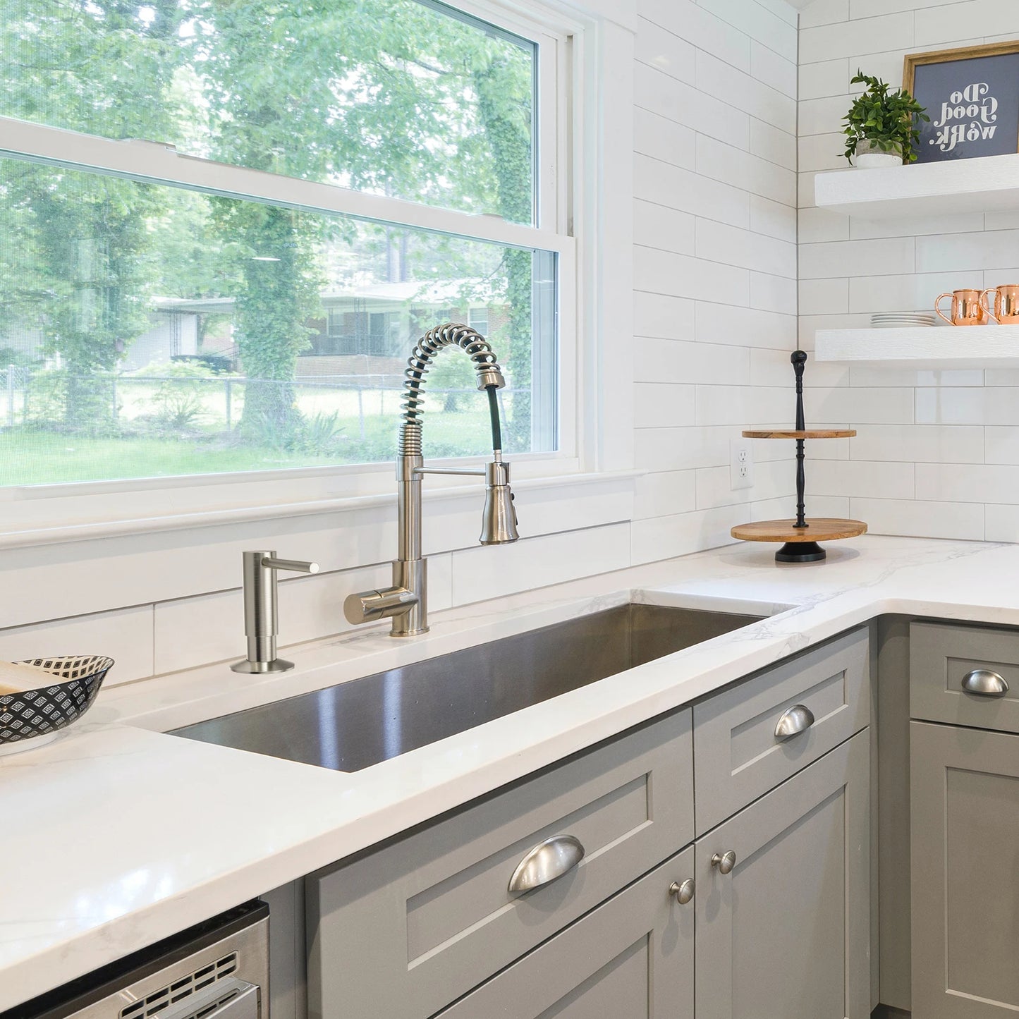 Brass Soap Dispenser with Extension Tube for Kitchen Sink