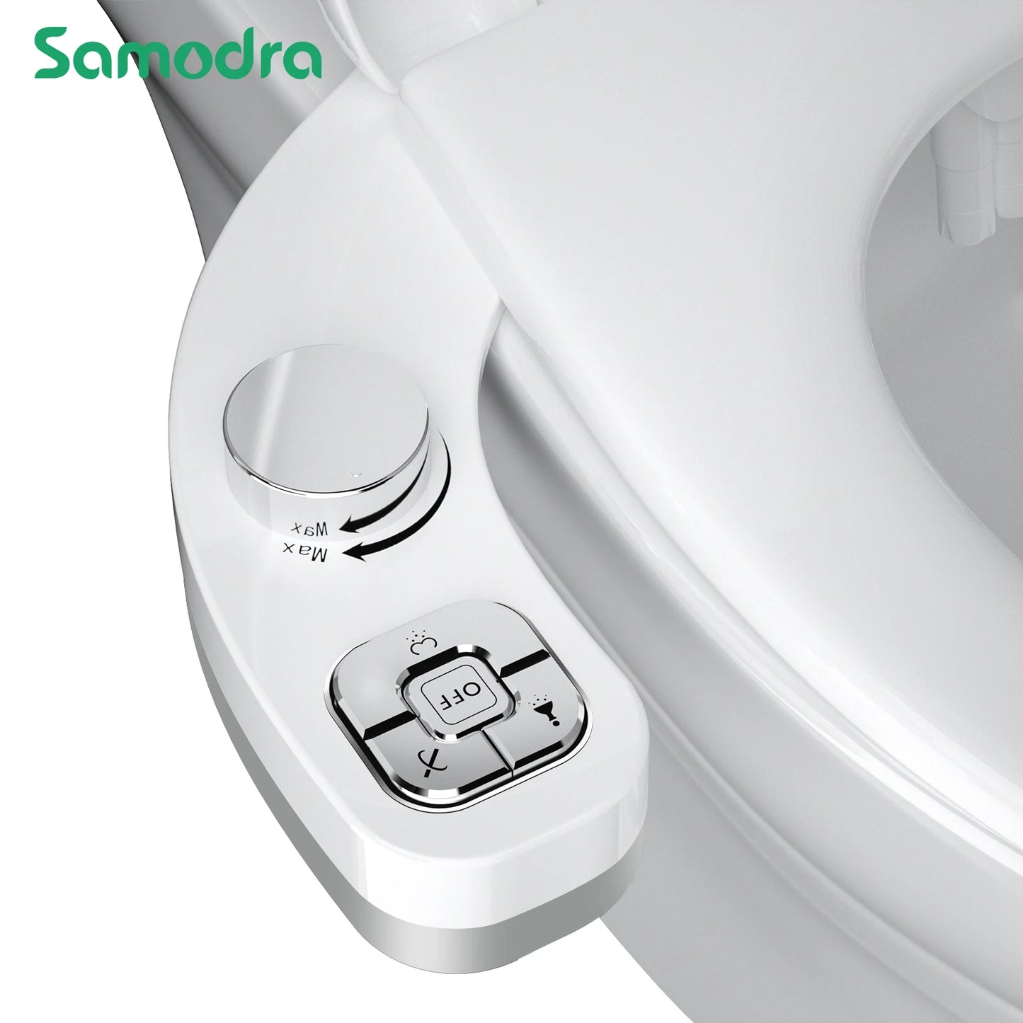 Dual Nozzle Bidet Attachment Non-Electric Toilet Upgrade