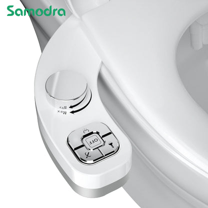 Dual Nozzle Bidet Attachment Non-Electric Toilet Upgrade