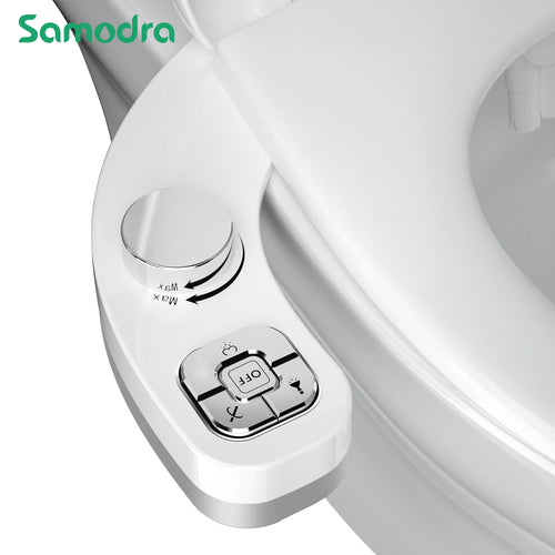 Dual Nozzle Bidet Attachment Non-Electric Toilet Upgrade