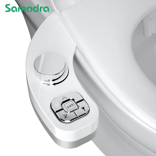 Dual Nozzle Bidet Attachment Non-Electric Toilet Upgrade