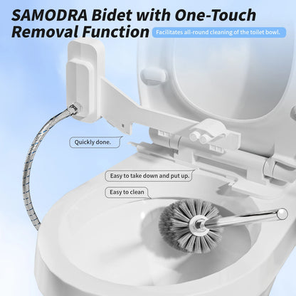 Non-Electric Bidet - Dual Nozzle Self-Cleaning Attachment