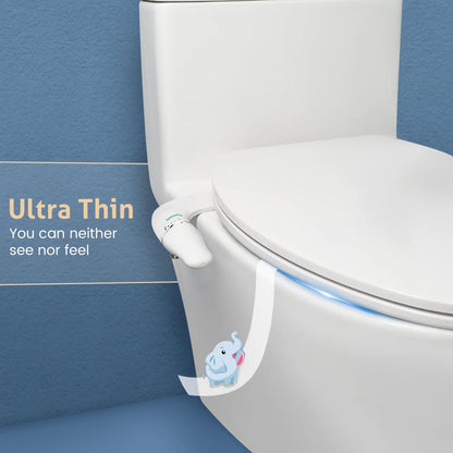 Ultra Slim Bidet Attachment - Dual Nozzle Non-Electric Sprayer