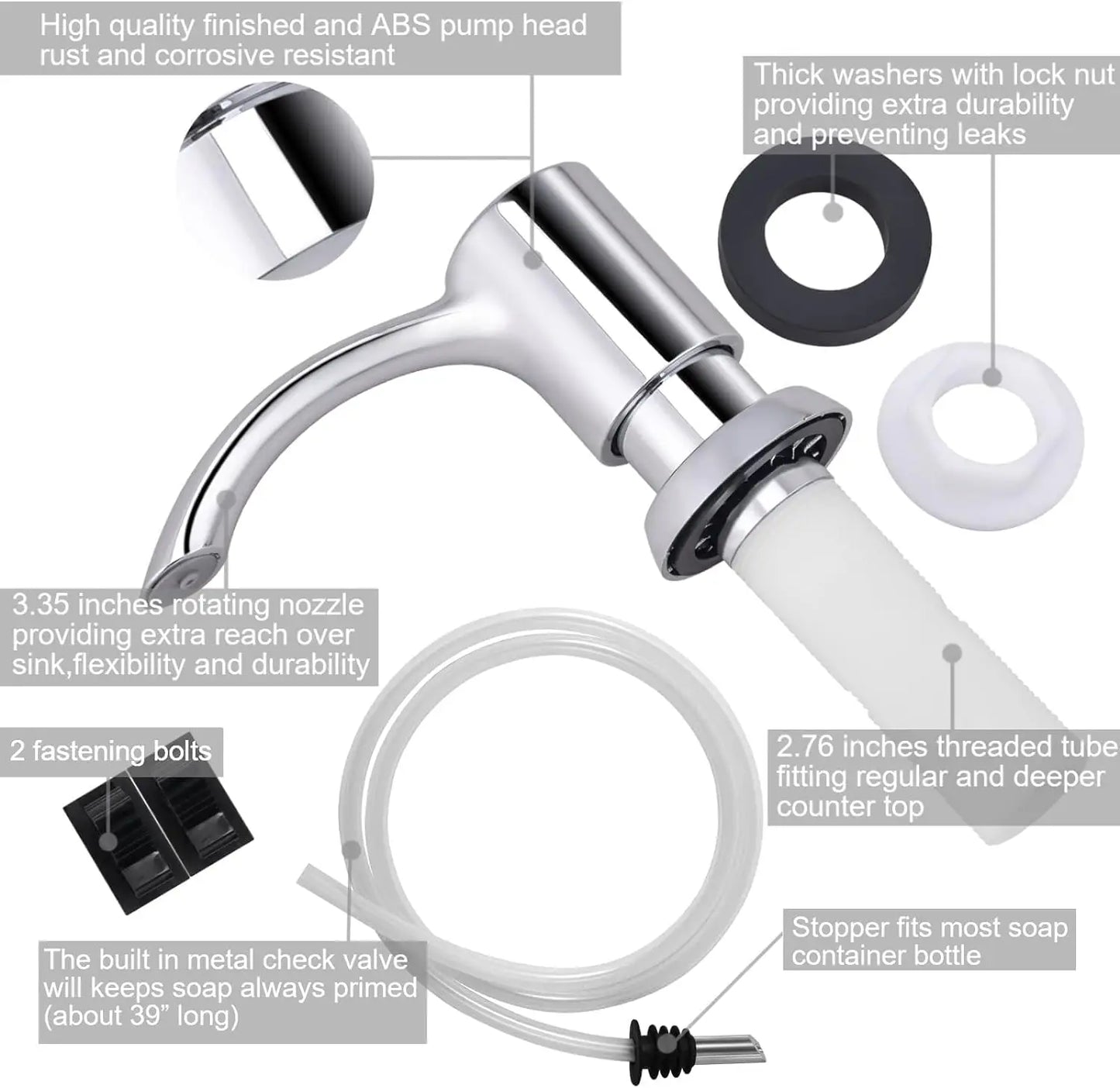 Built-in Soap Dispenser with 100cm Extension Tube - Kitchen