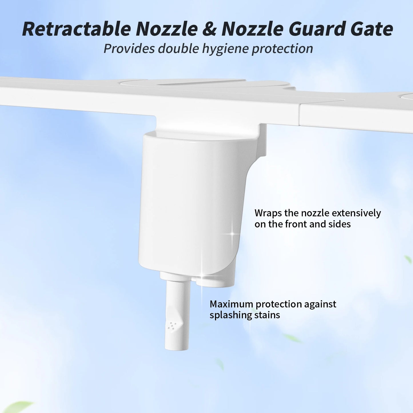 Non-Electric Bidet - Dual Nozzle Self-Cleaning Attachment