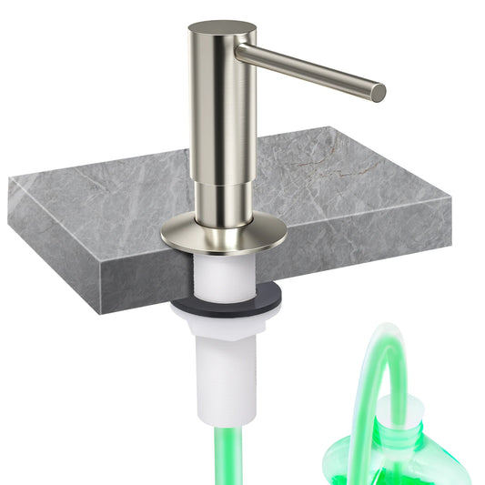 Brass Soap Dispenser with Extension Tube for Kitchen Sink