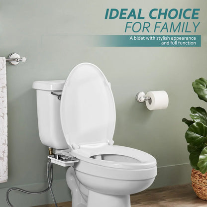 Ultra-Thin Bidet Attachment Dual Nozzle Toilet Hygiene