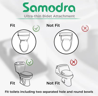 Ultra-Thin Bidet Attachment Dual Nozzle Toilet Hygiene