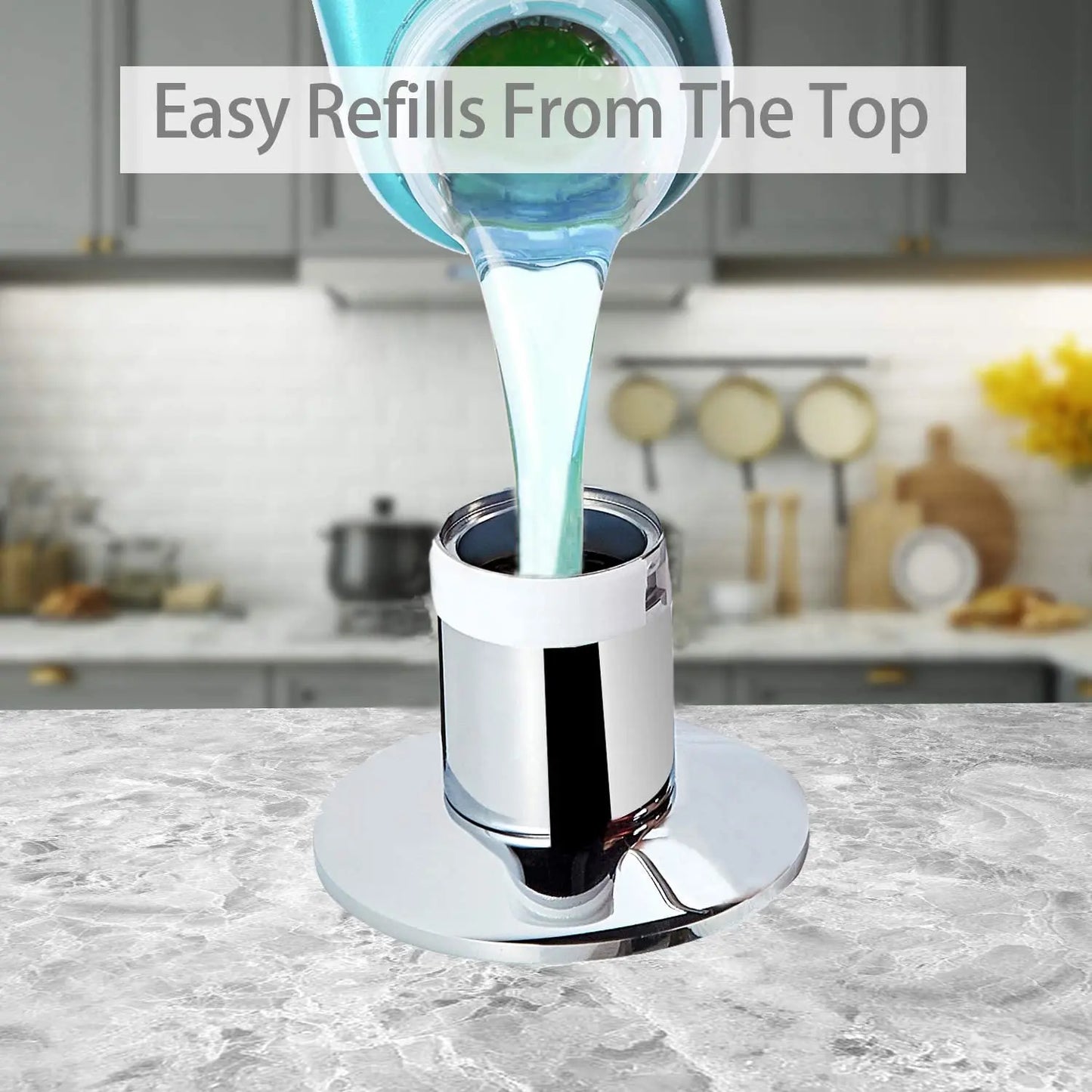 Built-in Kitchen Soap Dispenser Brass Pump for Sink