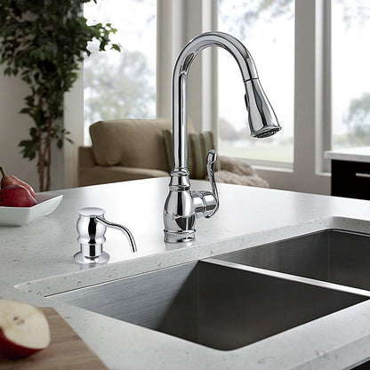 Kitchen Sink Soap Dispenser - Brass Pump & 17oz Bottle