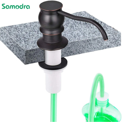 Kitchen Soap Dispenser with Extension Tube & Brass Pump