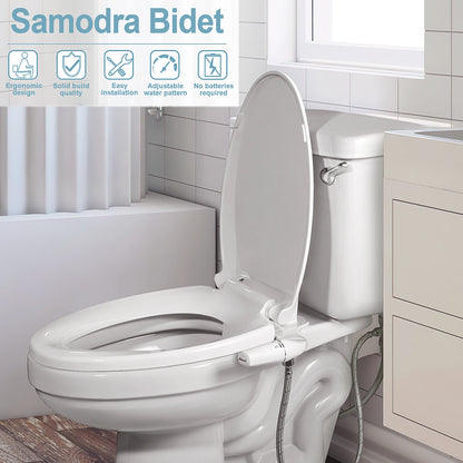 Ultra-Slim Bidet - Dual Nozzle Non-Electric Toilet Attachment