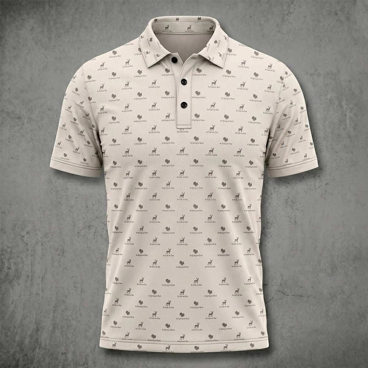 Deer and Turkey Golf Polo Shirt Men_s Casual Clothes Gift For Men