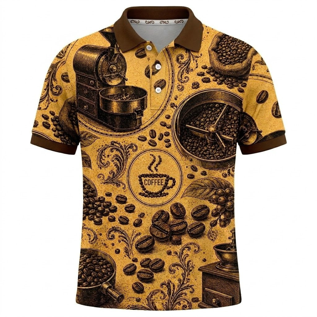 Coffee Roaster Legend Vintage Polo Shirt Vintage Caffeine Lover Apparel Gift For Men