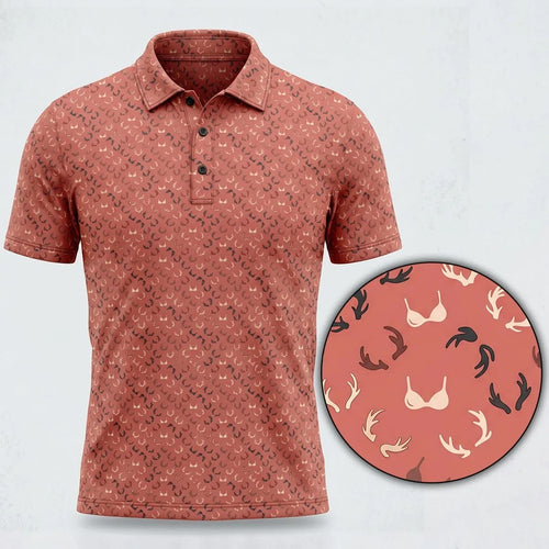 Gothic Wildlife Pattern Polo Shirt Men_s Casual Clothes Gift For Men
